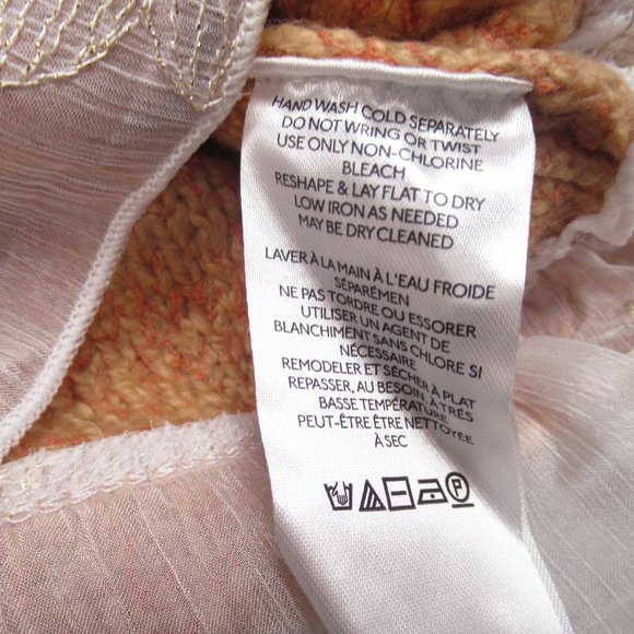 By Anthropologie Layered Sweater Vest Neutral Brown - Large - Picture 9 of 12